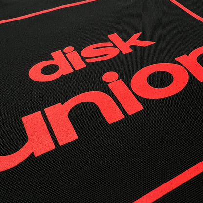 diskunion レコード トート 四角ロゴ (ブラック×レッド)